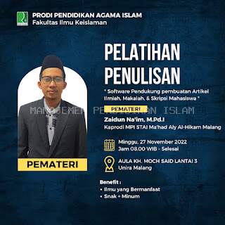 Pelatihan Software Pendukung Pembuatan Artikel Ilmiah, Makalah, dan Skripsi Mahasiswa